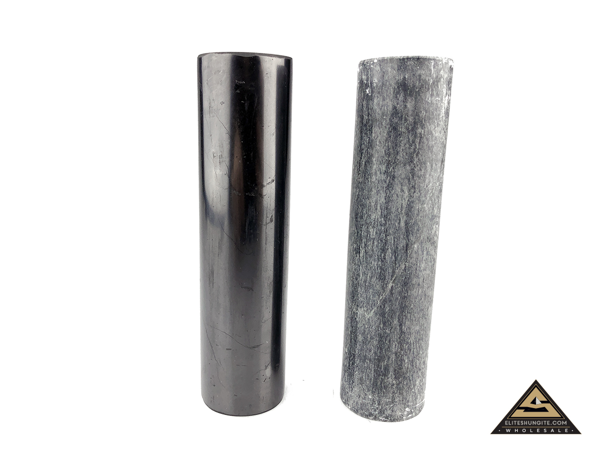Pharaohs cylinders, pair (shungite + talcochlorite) by eliteshungite.com