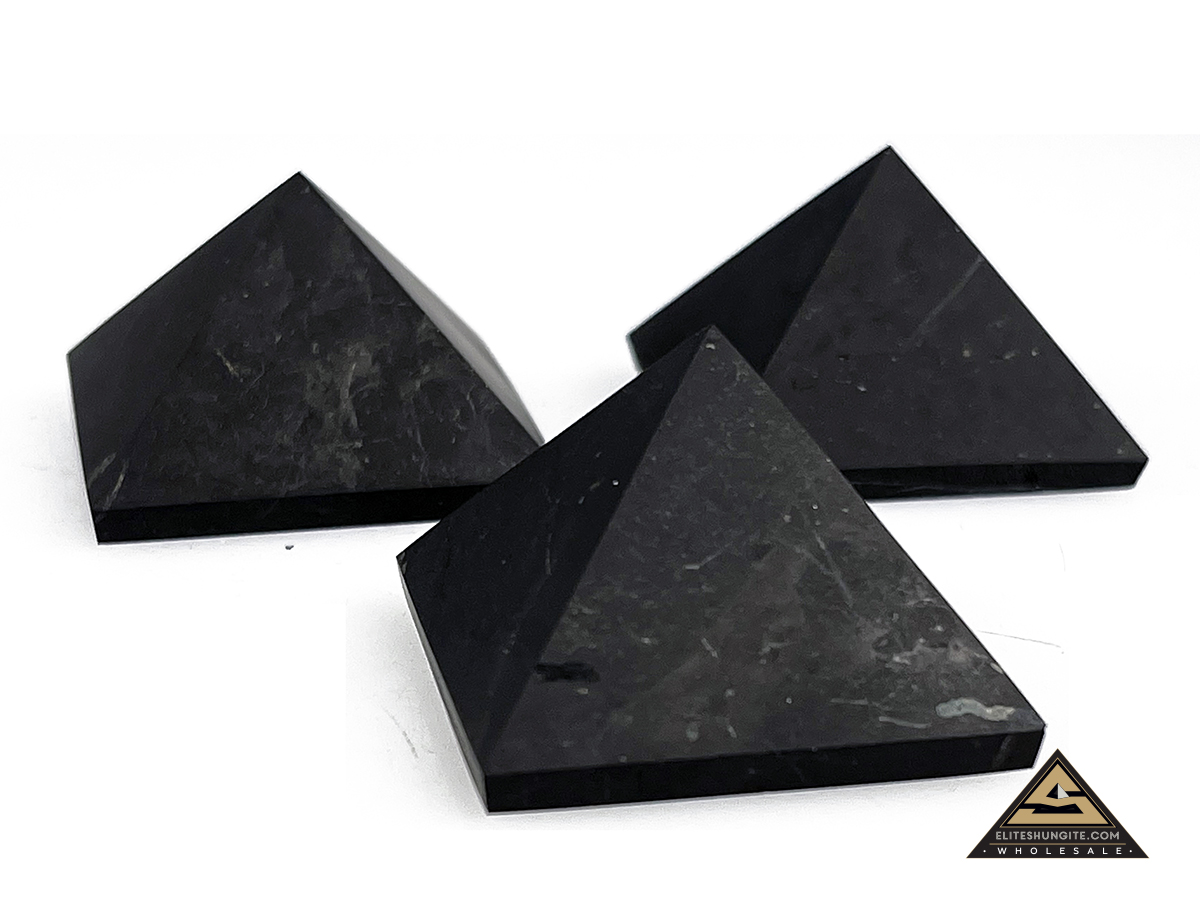 Pyramid 3 x 3 cm n/polished by eliteshungite.com