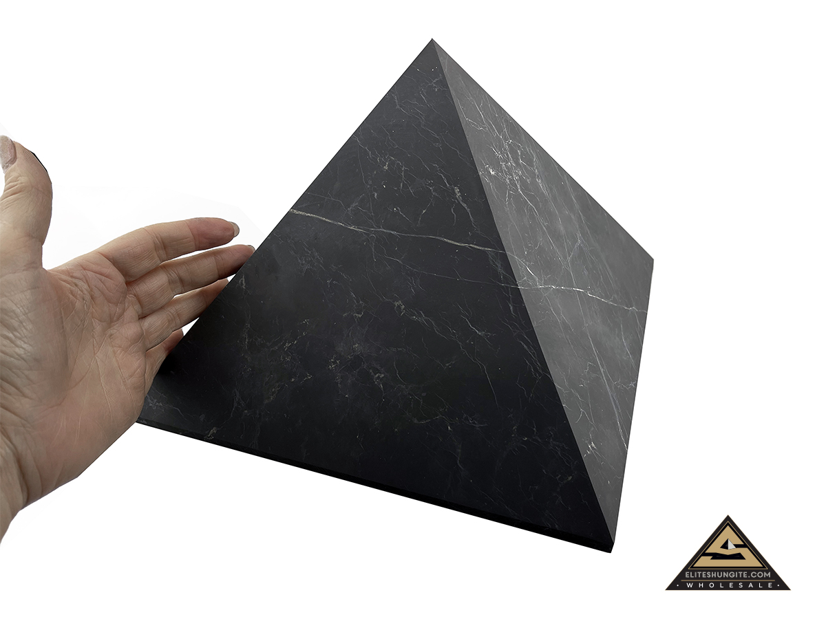 Pyramid 25 x 25 cm n/polished by eliteshungite.com