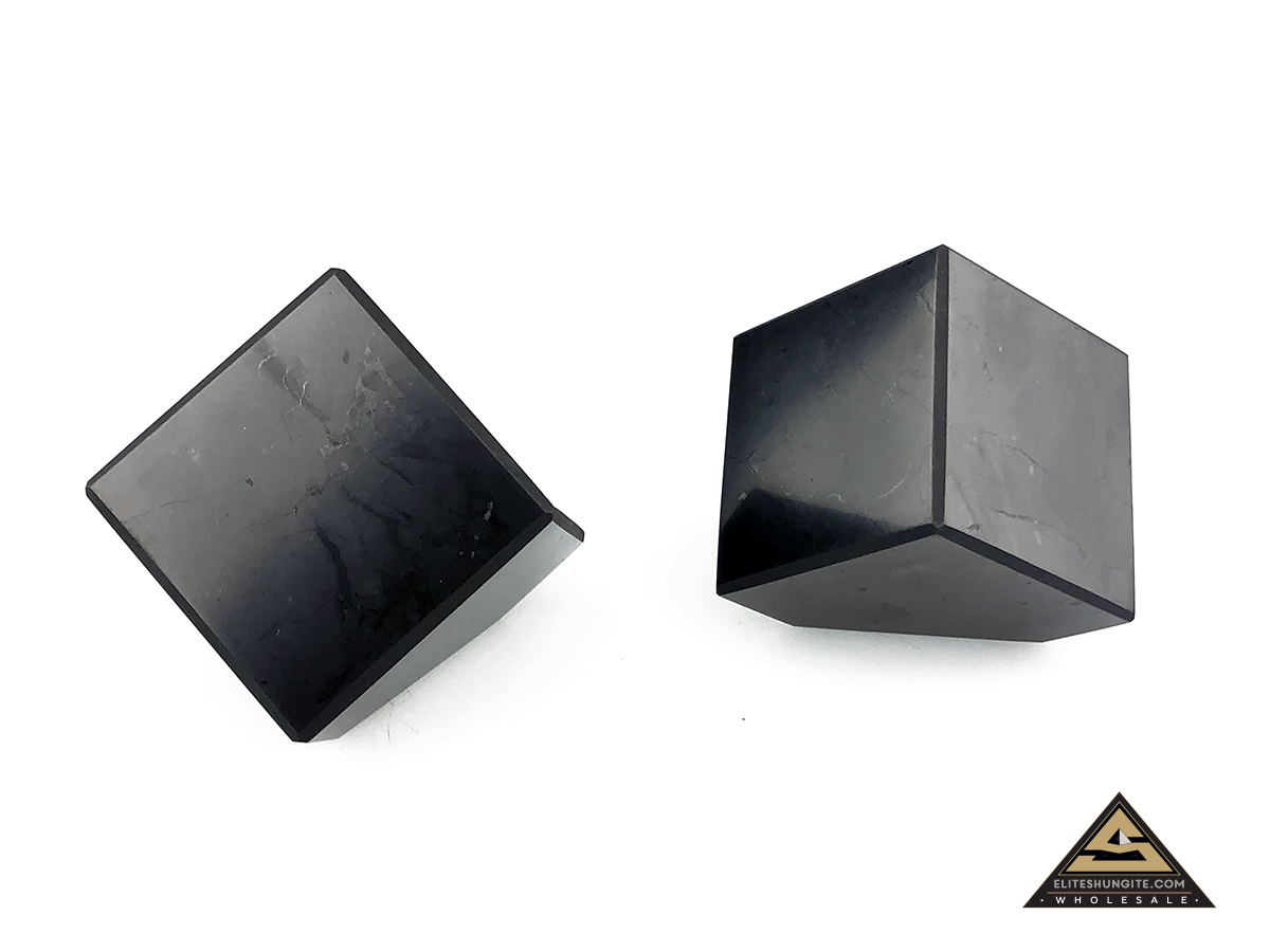 Cube 5 cm cut base by eliteshungite.com