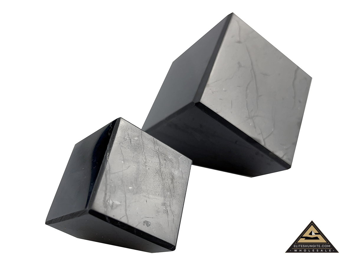 Cube 3  cm cut base by eliteshungite.com