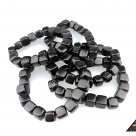 Bracelet cube bead 10 mm on rubber band by eliteshungite.com